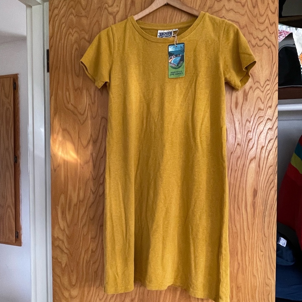 Mustard T-Shirt Dress (hemp)